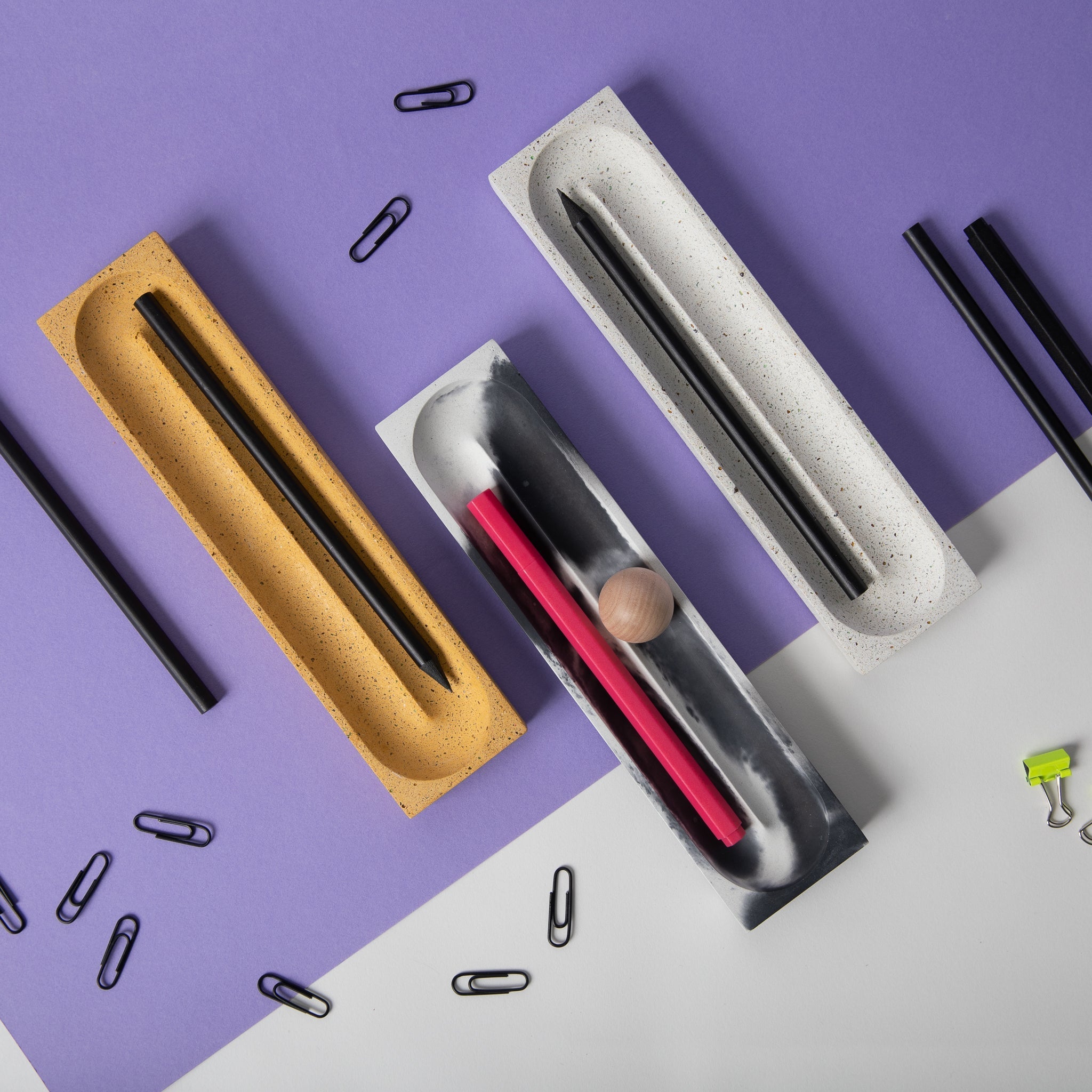 Pencil Tray | White Terrazzo