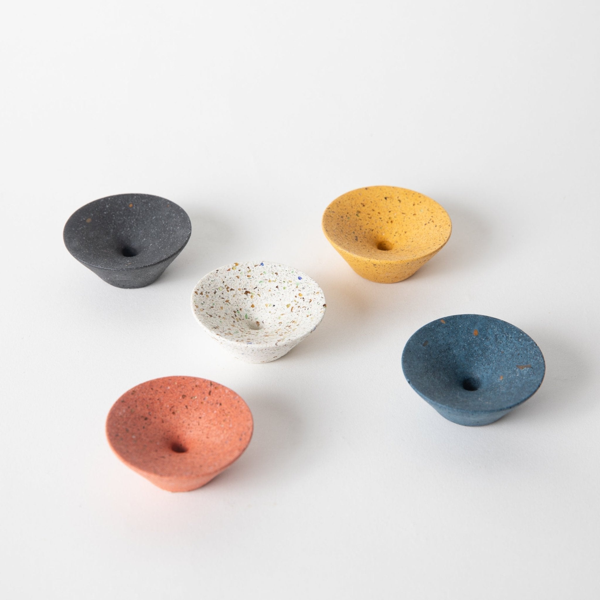 Dimple Wall Hook, Small | White Terrazzo