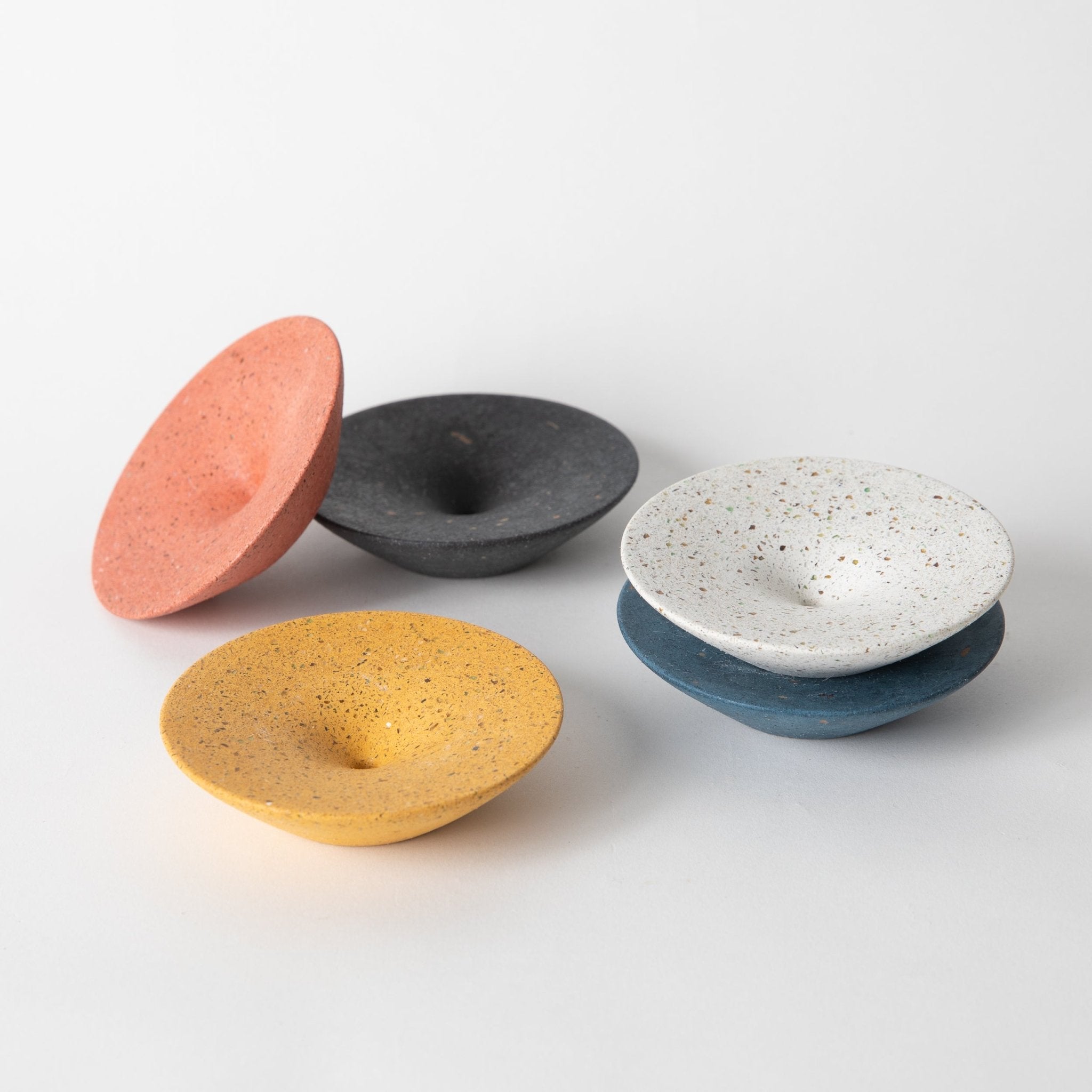 Dimple Wall Hook, Medium | Black Terrazzo