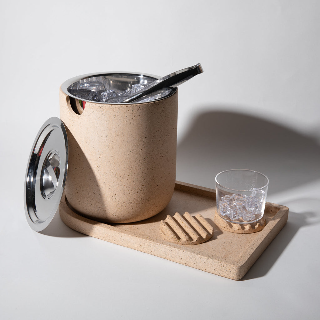 Ice Bucket Tray | Peach Terrazzo