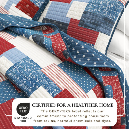 Americana Patchwork Quilt Set - Lowel Collection