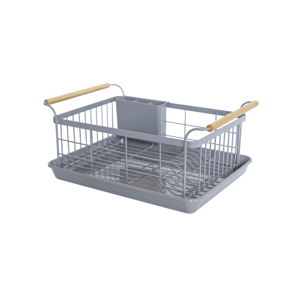 Dish Rack - Steel + Wood