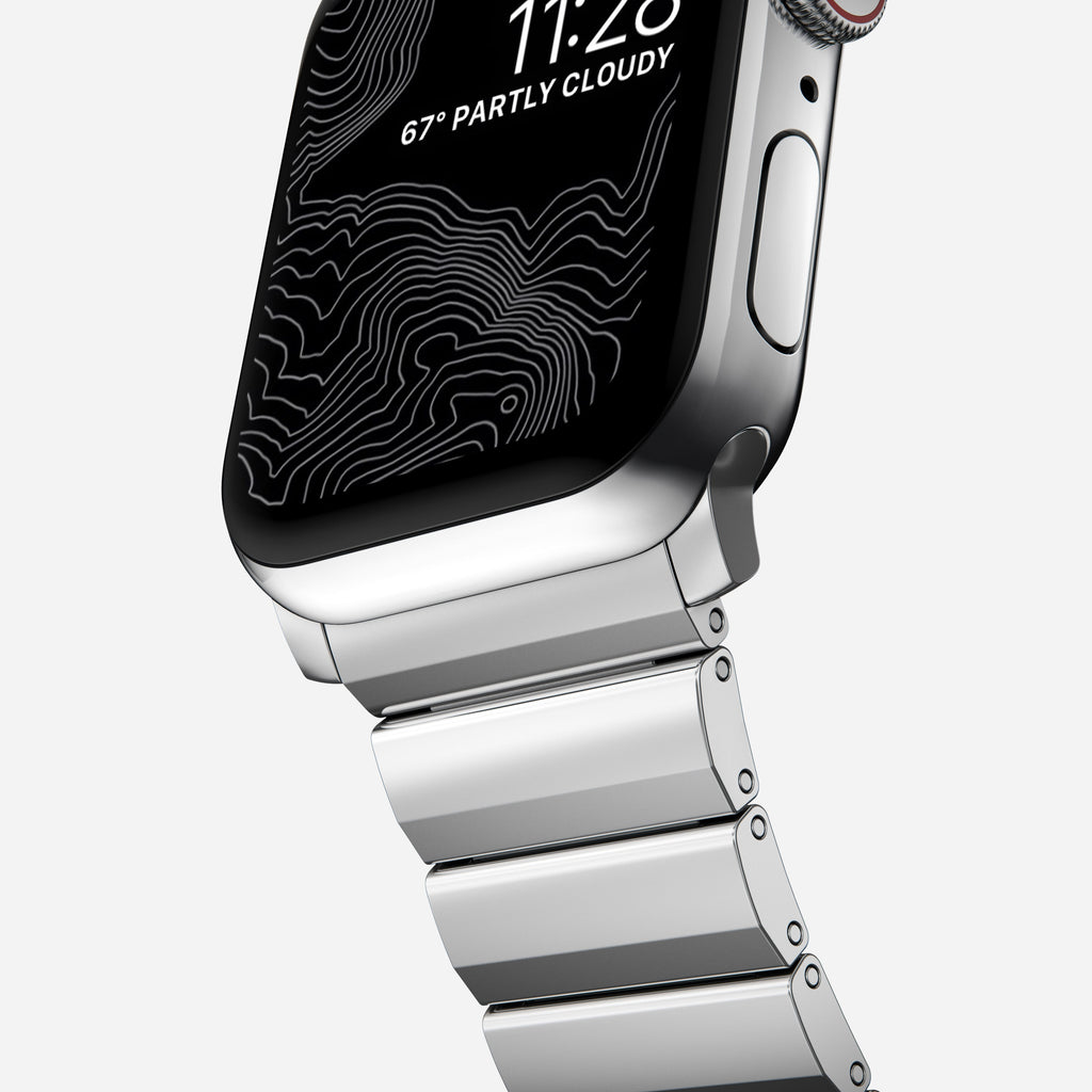 Steel Band - 46mm/49mm | Silver Hardware
