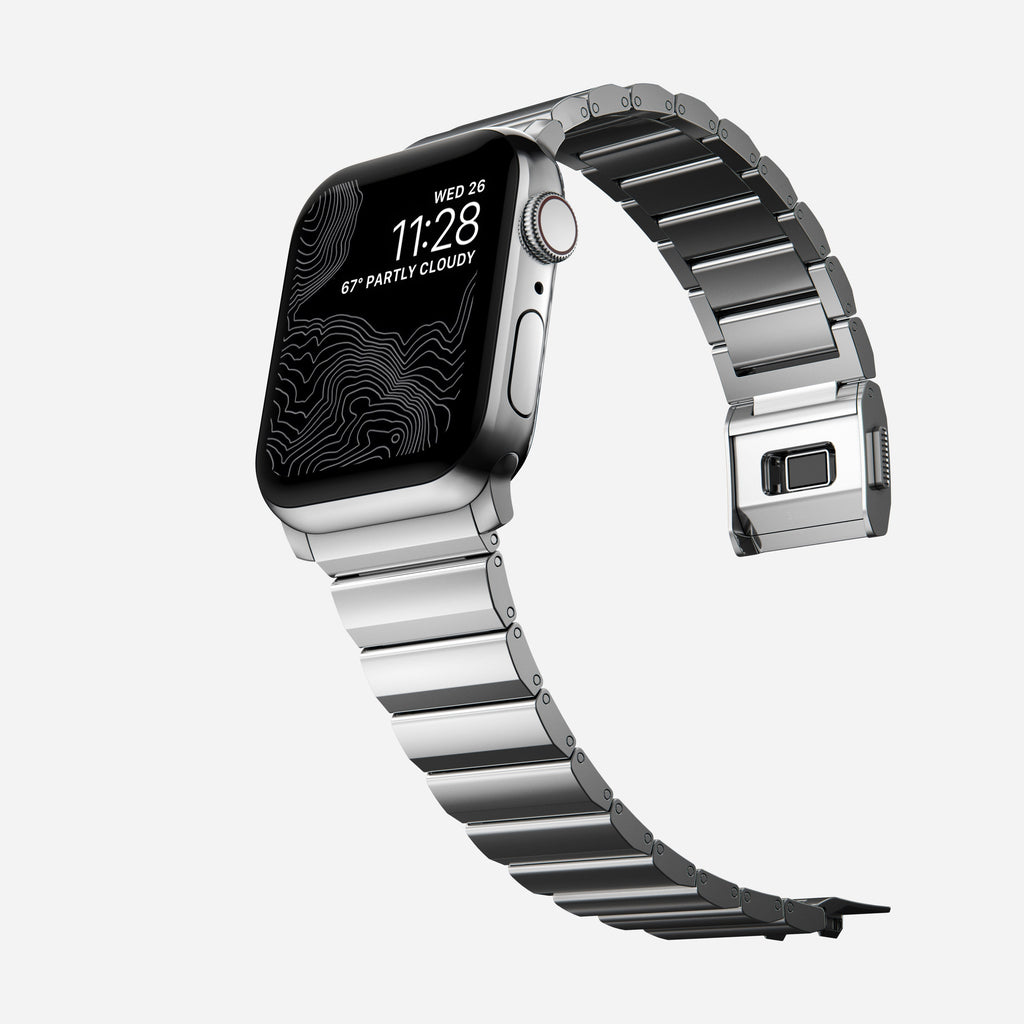 Steel Band - 46mm/49mm | Silver Hardware