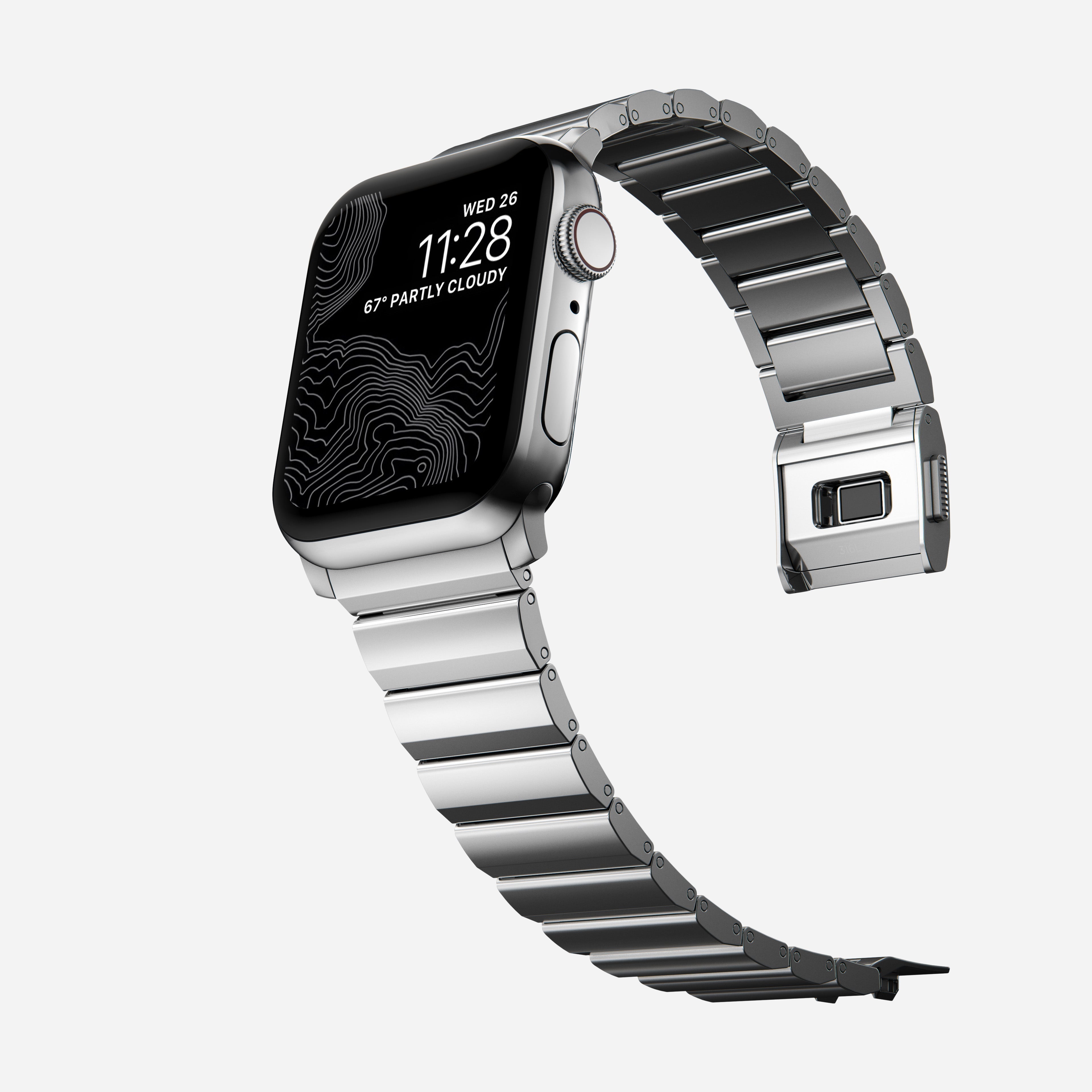 Steel Band - 46mm/49mm | Silver Hardware