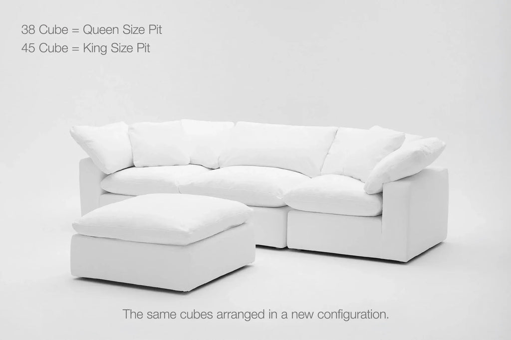 4-Cube Ottoman Chaise Sectional