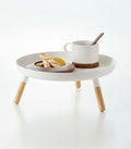Countertop Pedestal Tray (5" H)  - Steel + Wood