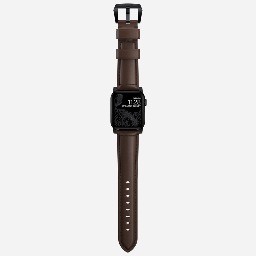 Traditional Band - 46mm/49mm | Black Hardware | Rustic Brown | Horween