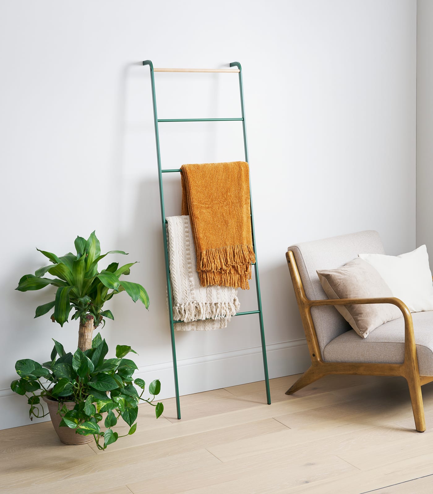 Leaning Storage Ladder (63" H)  - Steel