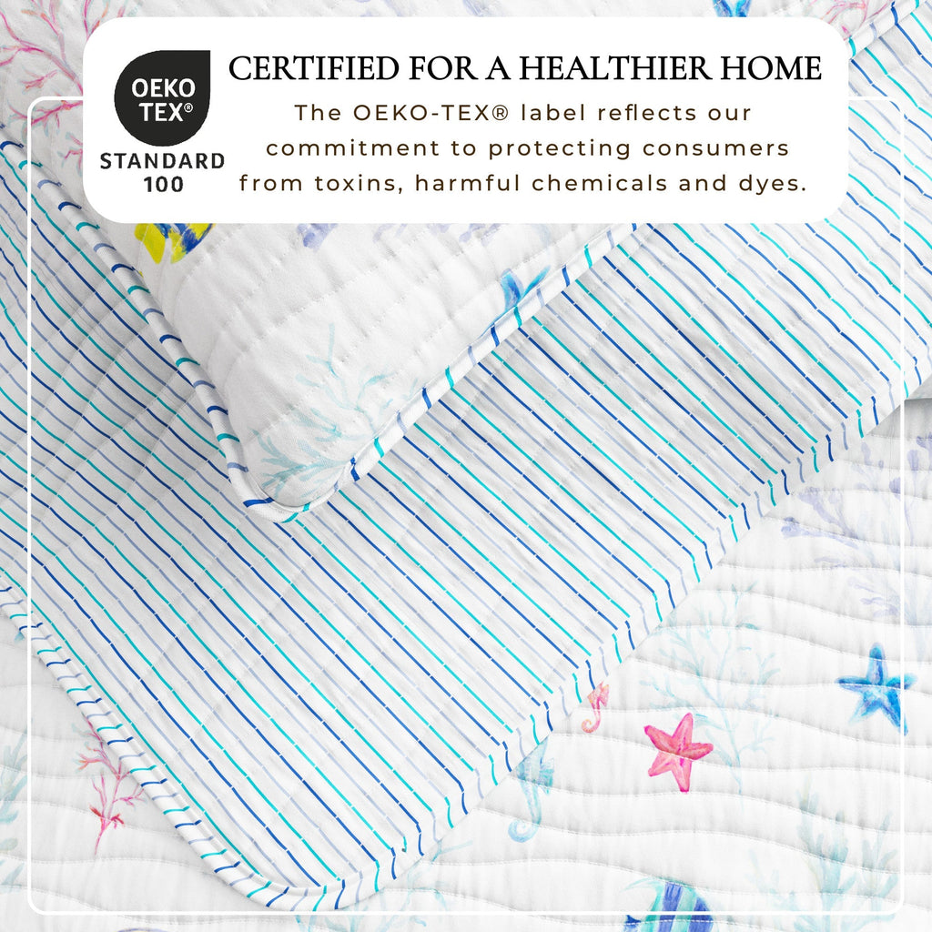 Colorful Coastal Seascape Quilt Set - Ryanne Collection