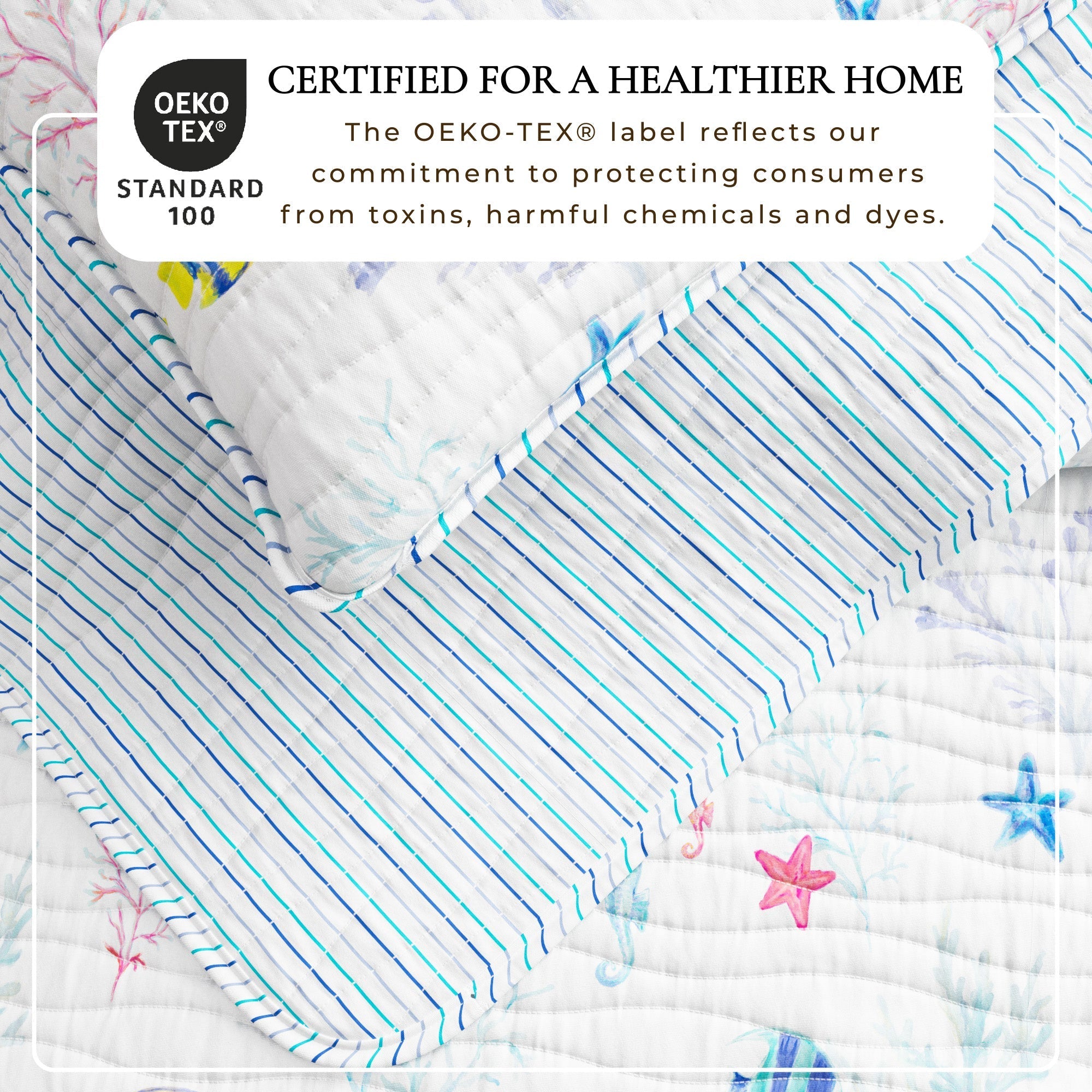 Colorful Coastal Seascape Quilt Set - Ryanne Collection