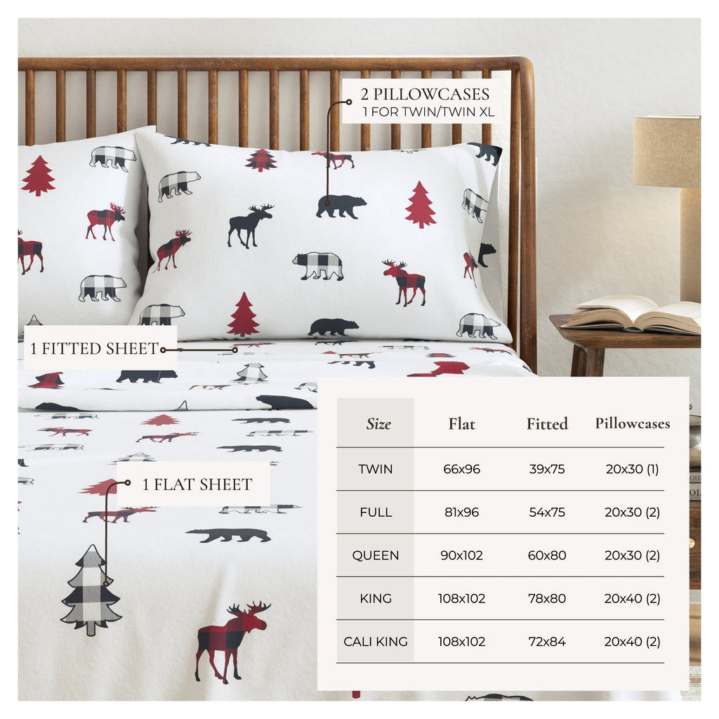 100% Turkish Cotton Flannel Sheet Sets - Boulder Collection