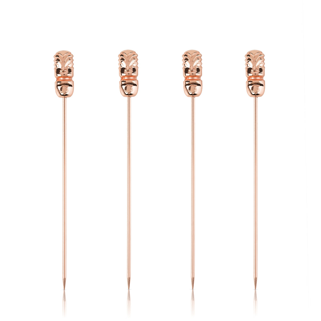 Pacific Tiki Cocktail Picks in Copper Set of 4